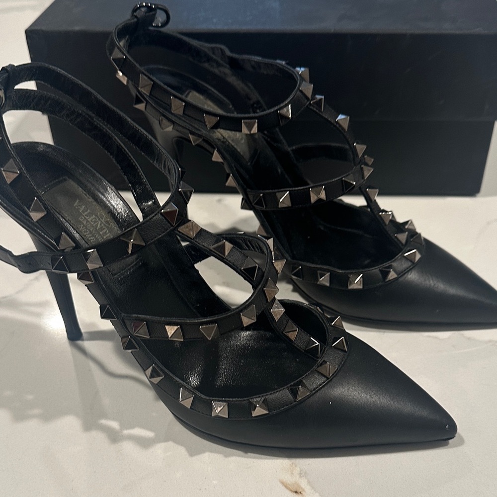 Valentino Black Studded Heels